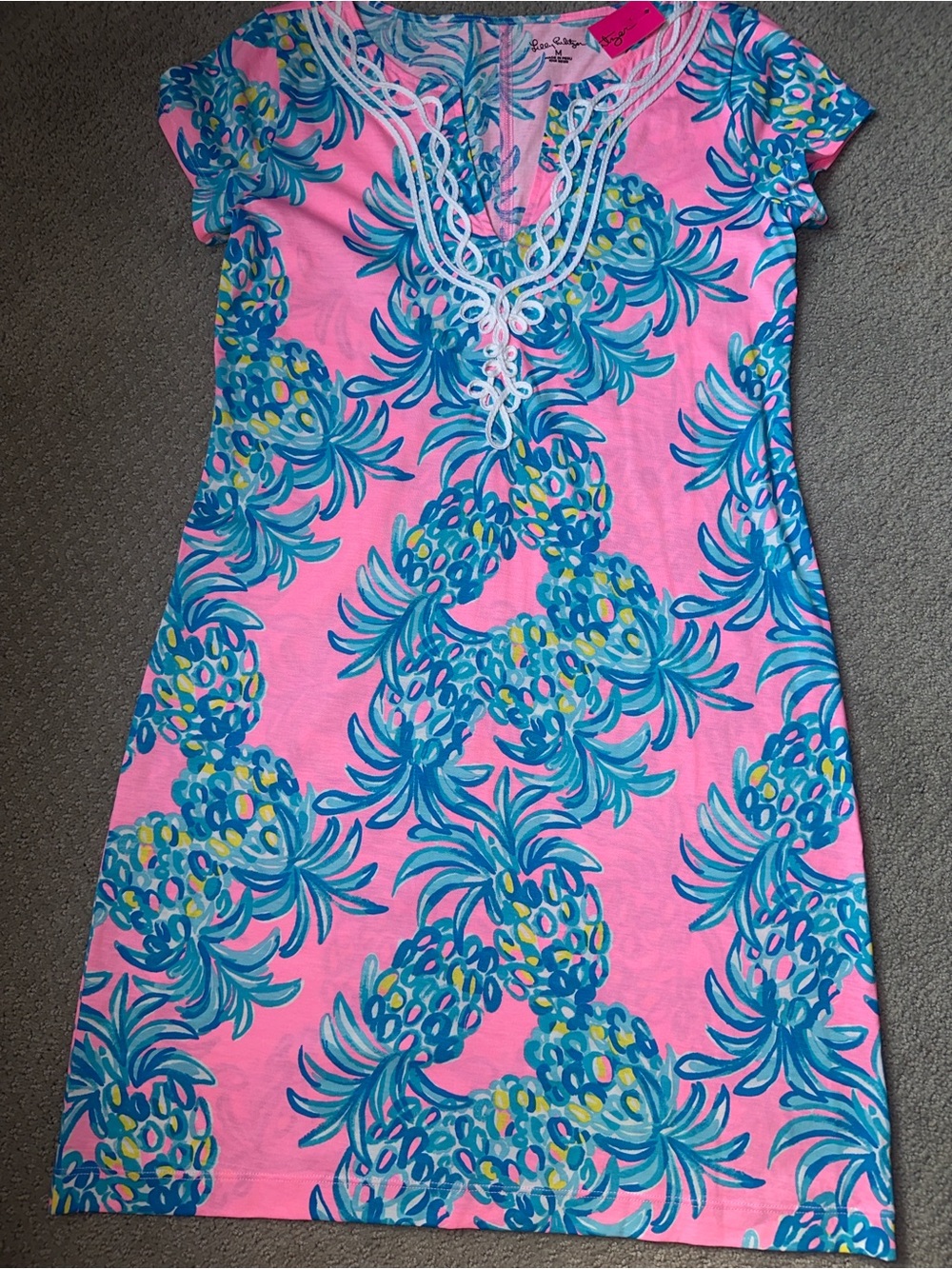 New! LP tropical pineapple T-shirt dress